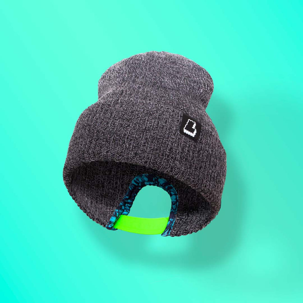 SnapBack Beanie, Snapback, Beanie, heather grey