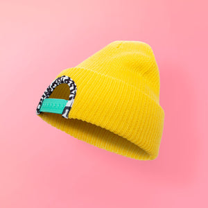 SnapBack Beanie - YELLOW